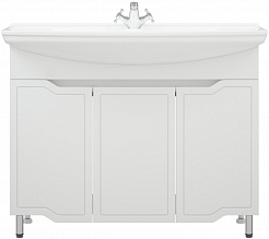 Corozo Мебель для ванной Мирра 105 белая – фотография-3